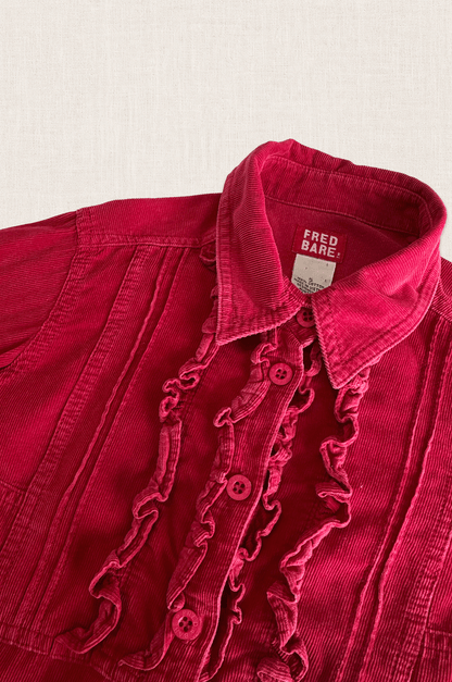 Ruffle Corduroy Shirt