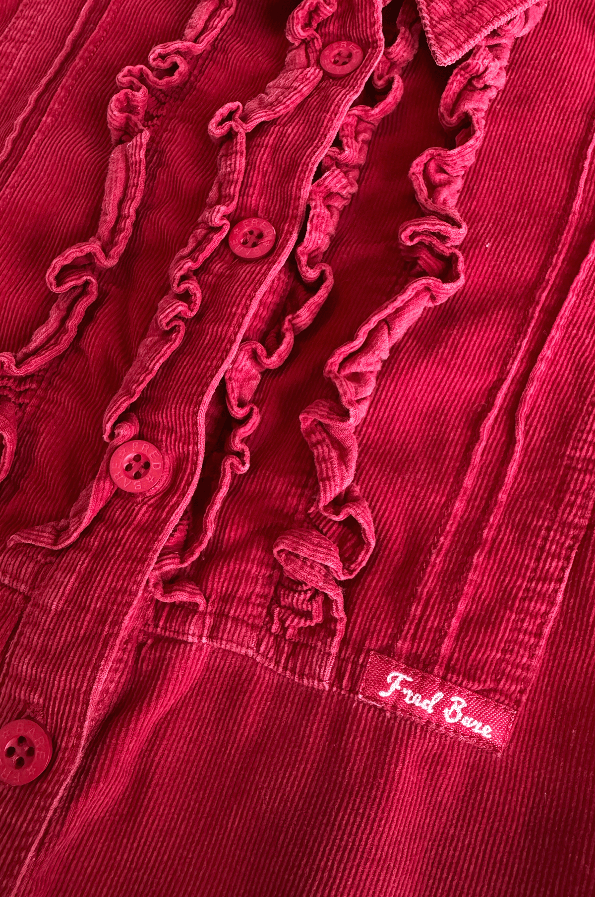 Ruffle Corduroy Shirt