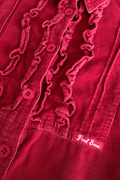 Ruffle Corduroy Shirt