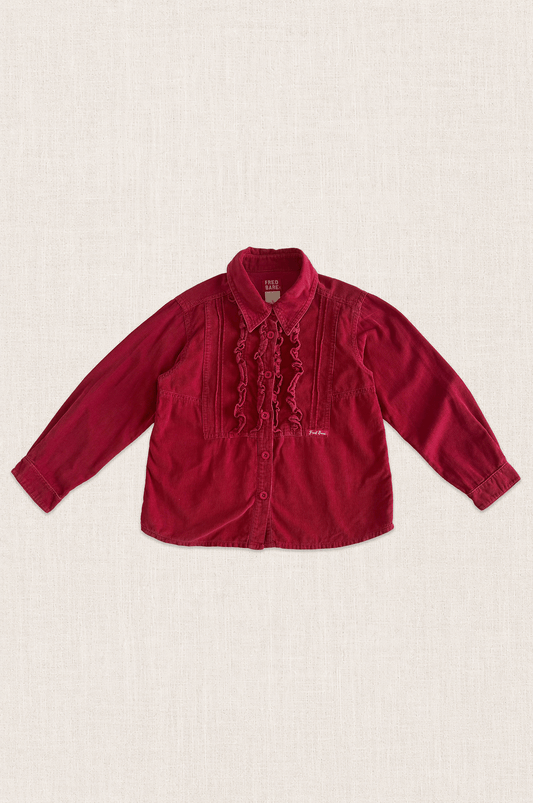 Ruffle Corduroy Shirt