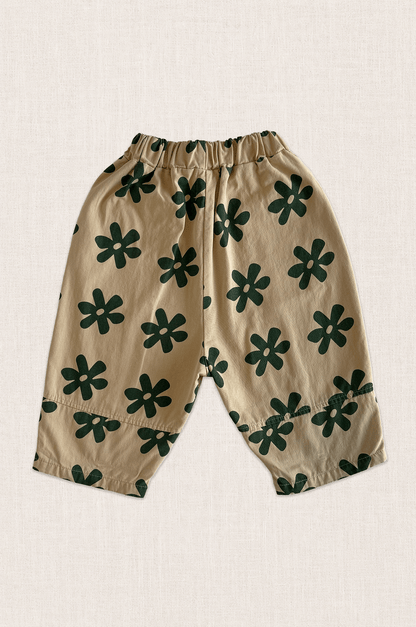 Flower Barrel Leg Trousers