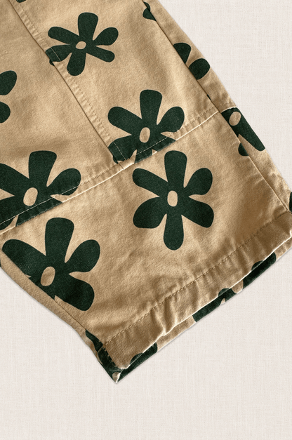 Flower Barrel Leg Trousers
