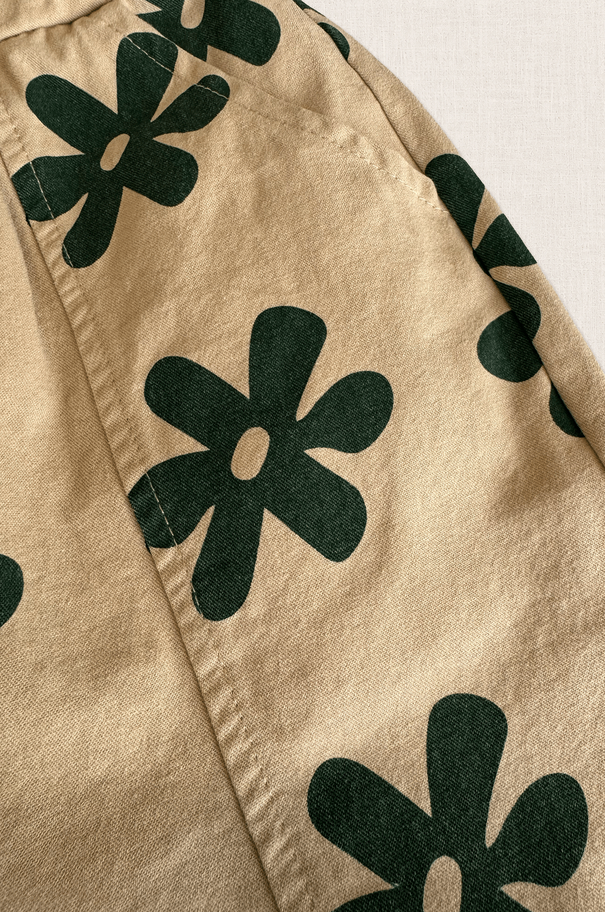 Flower Barrel Leg Trousers