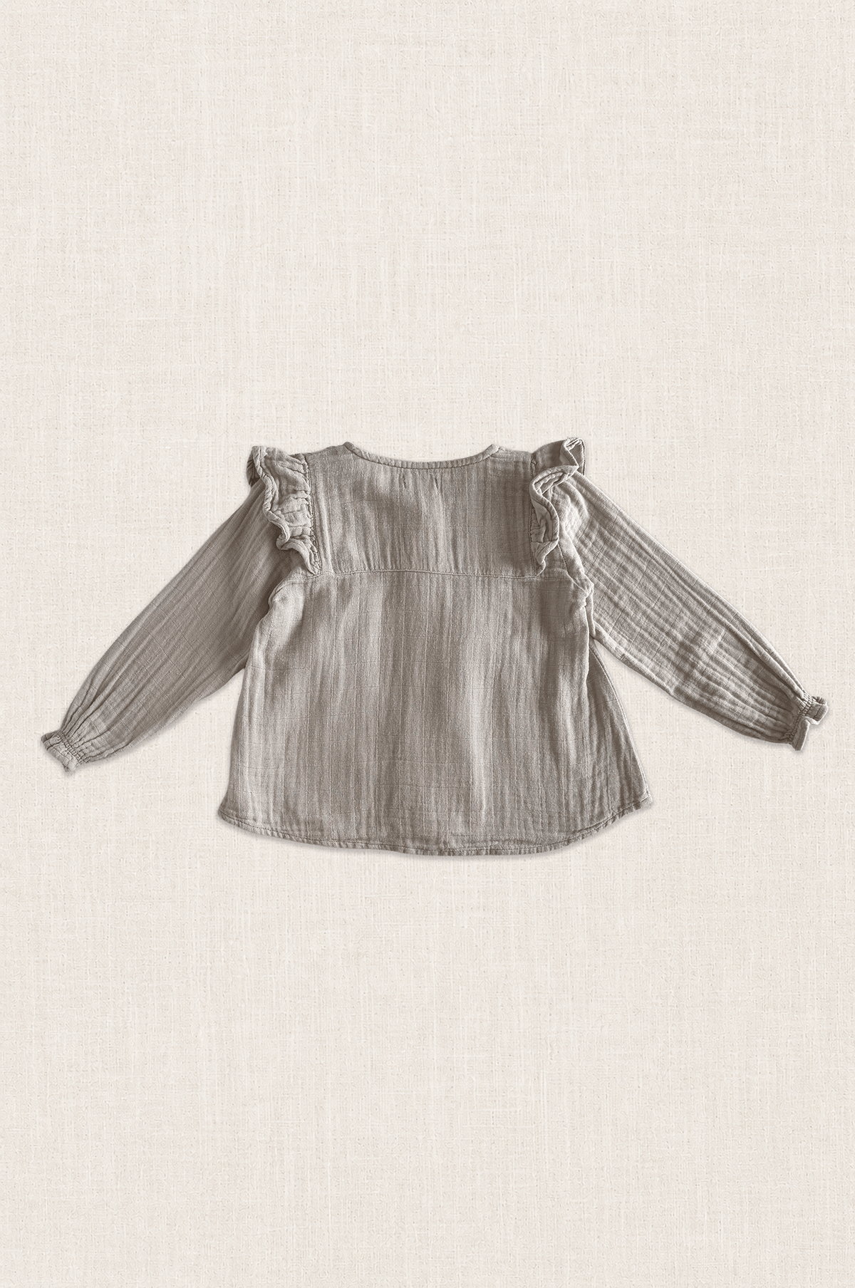 Natural Check Frill Blouse