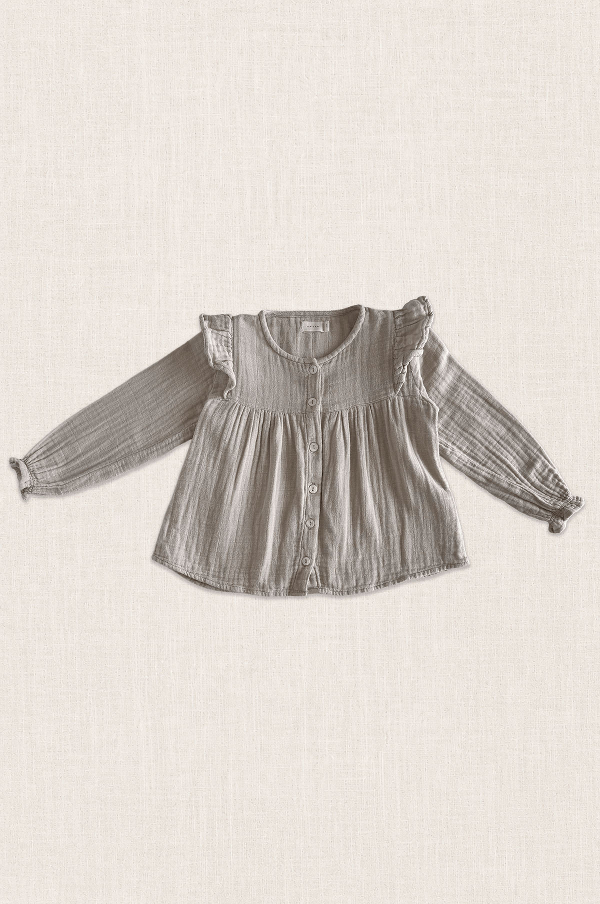Natural Check Frill Blouse