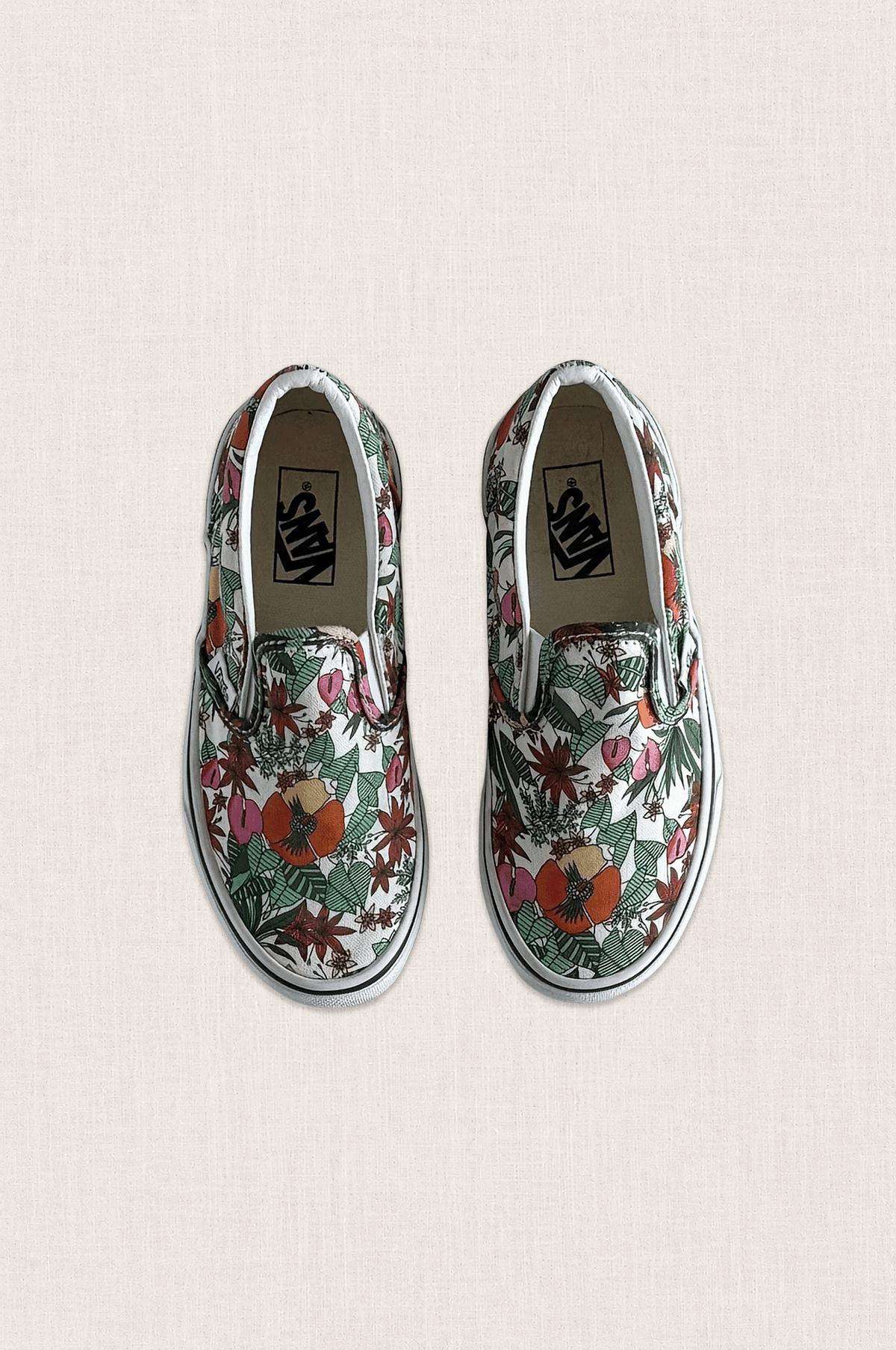 Floral Slip On Sneakers