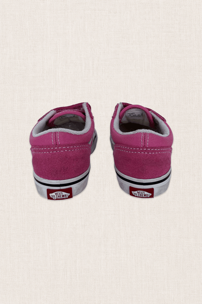 Pink Suede & Canvas Sneakers