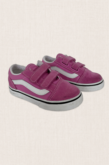 Pink Suede & Canvas Sneakers