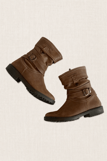 Tan Leather Slouch Boots